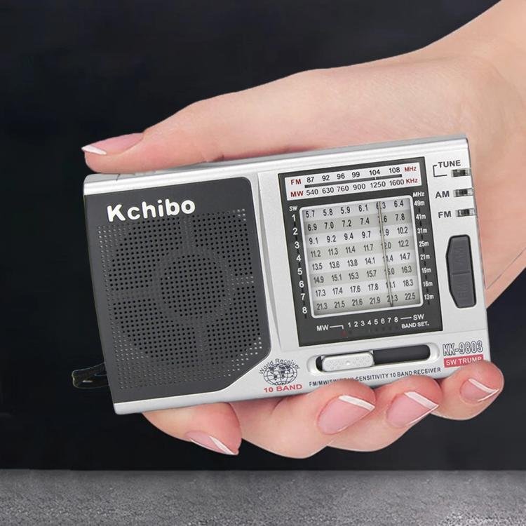 Kchibo 10-Band AM/FM/SW Portable Radio with High-Fidelity Speaker Compact Mini Multi-Band Receive...