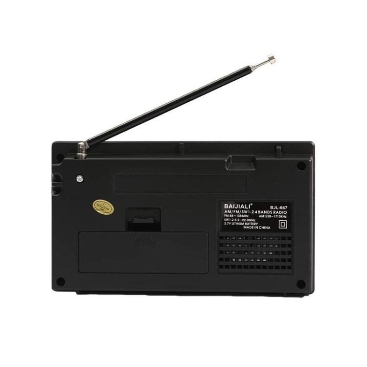 BAIJIALI BJL-667 FM AM SW Multi-Band Radio Portable Radio With Independent Knob, BAIJIALI BJL-667