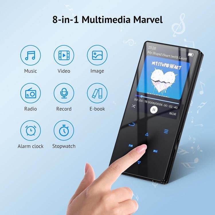 M2 Bluetooth MP3 Music Player With FM Radio External Speaker, 4GB, 8GB, 16GB, 32GB, 64GB