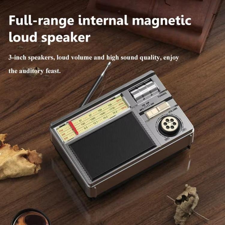 MD-979S Portable Solar Powered Bluetooth Speaker Multi-Function Outdoor Antenna Radio