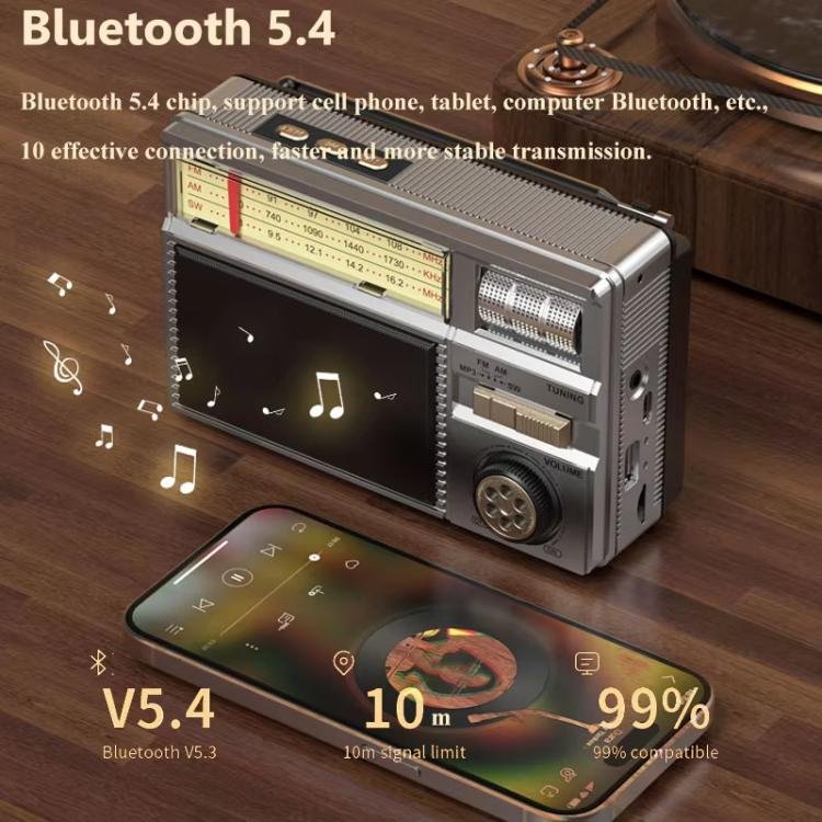 MD-979S Portable Solar Powered Bluetooth Speaker Multi-Function Outdoor Antenna Radio