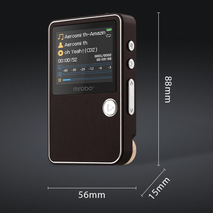 Mrobo HiFi Music Player With DAC Chip - 1.77-Inch Color Screen, Scroll Wheel Control, Supports Lo...
