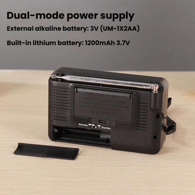 W-913 Portable Pointer Dual-Power Radio FM/AM/SW1-7 Multi-Band Radio