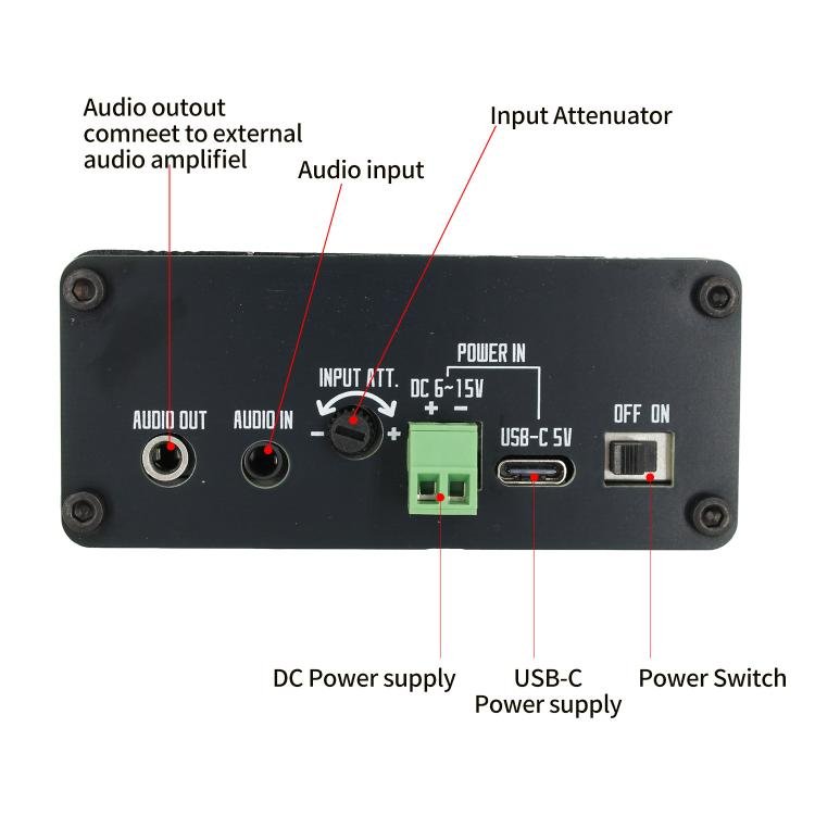Digital Noise Suppressor (NR) With DSP Shortwave + Speaker, 88x38x100mm