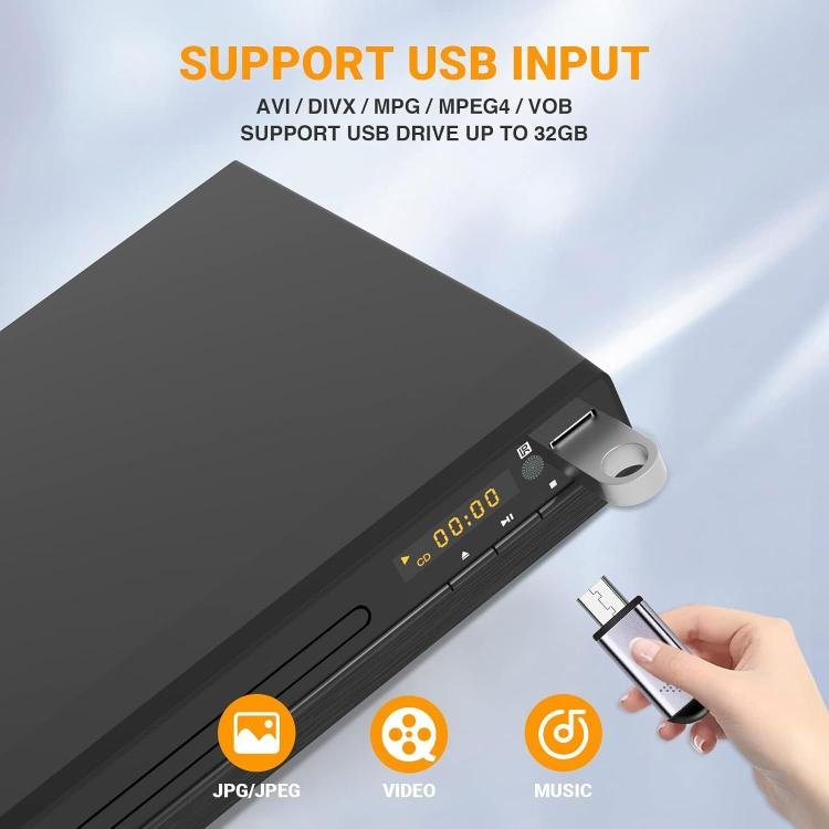 VD/VCD High-Definition Mini Home DVD Player, US Plug, EU Plug, UK Plug, AU Plug