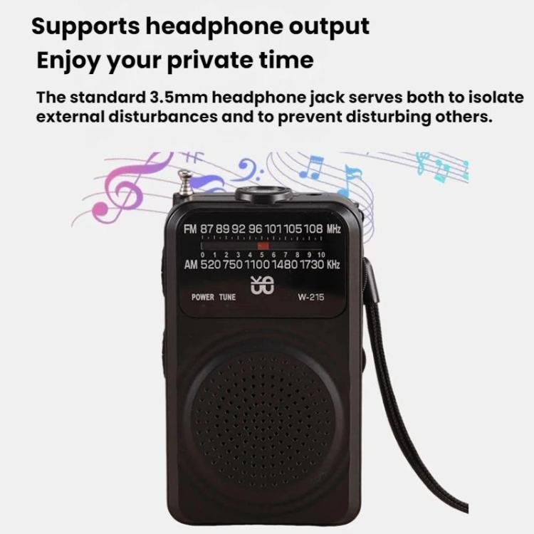 WDK FM/AM All-Band Portable Radio, English