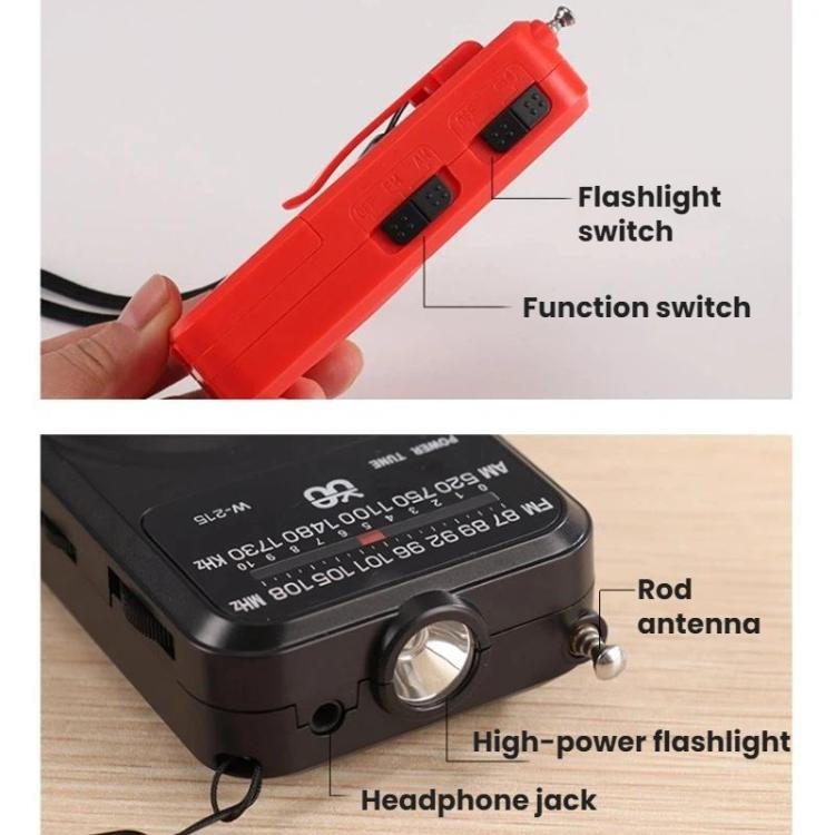 WDK FM/AM All-Band Portable Radio, English