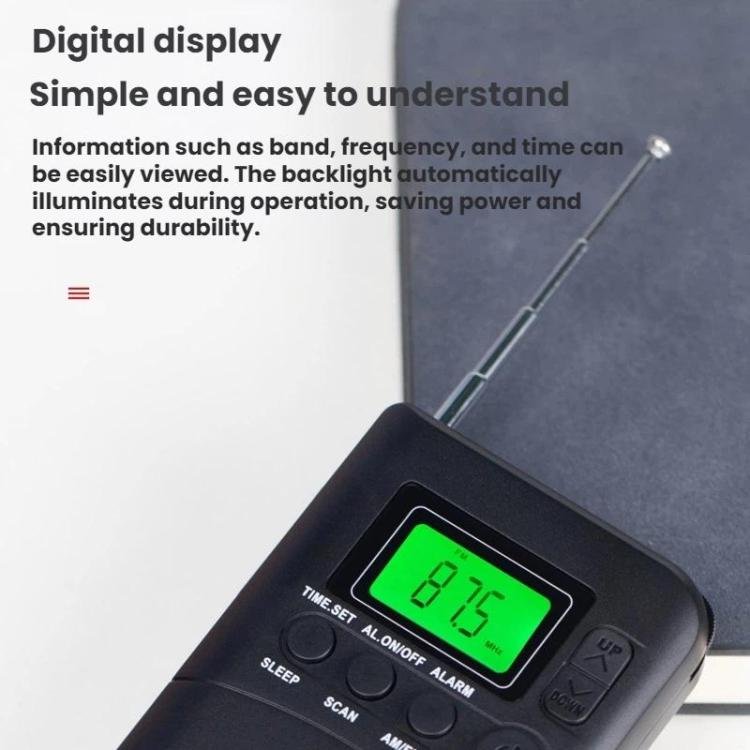 WDK Portable FM/AM Full-Band Mini Digital Display Radio, For EU, For US