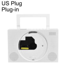 Kecag KC-606 Portable CD Player Home Bluetooth Music Player, White Plug-in, Black Plug-in...