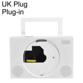 Kecag KC-606 Portable CD Player Home Bluetooth Music Player, White Plug-in, Black Plug-in...