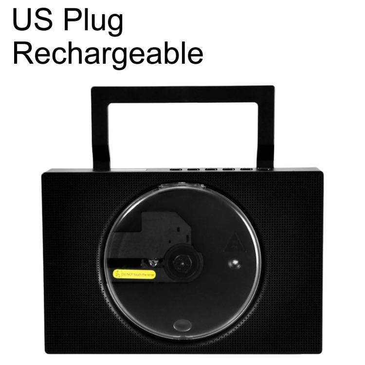 Kecag KC-606 Portable CD Player Home Bluetooth Music Player, Black Rechargeable