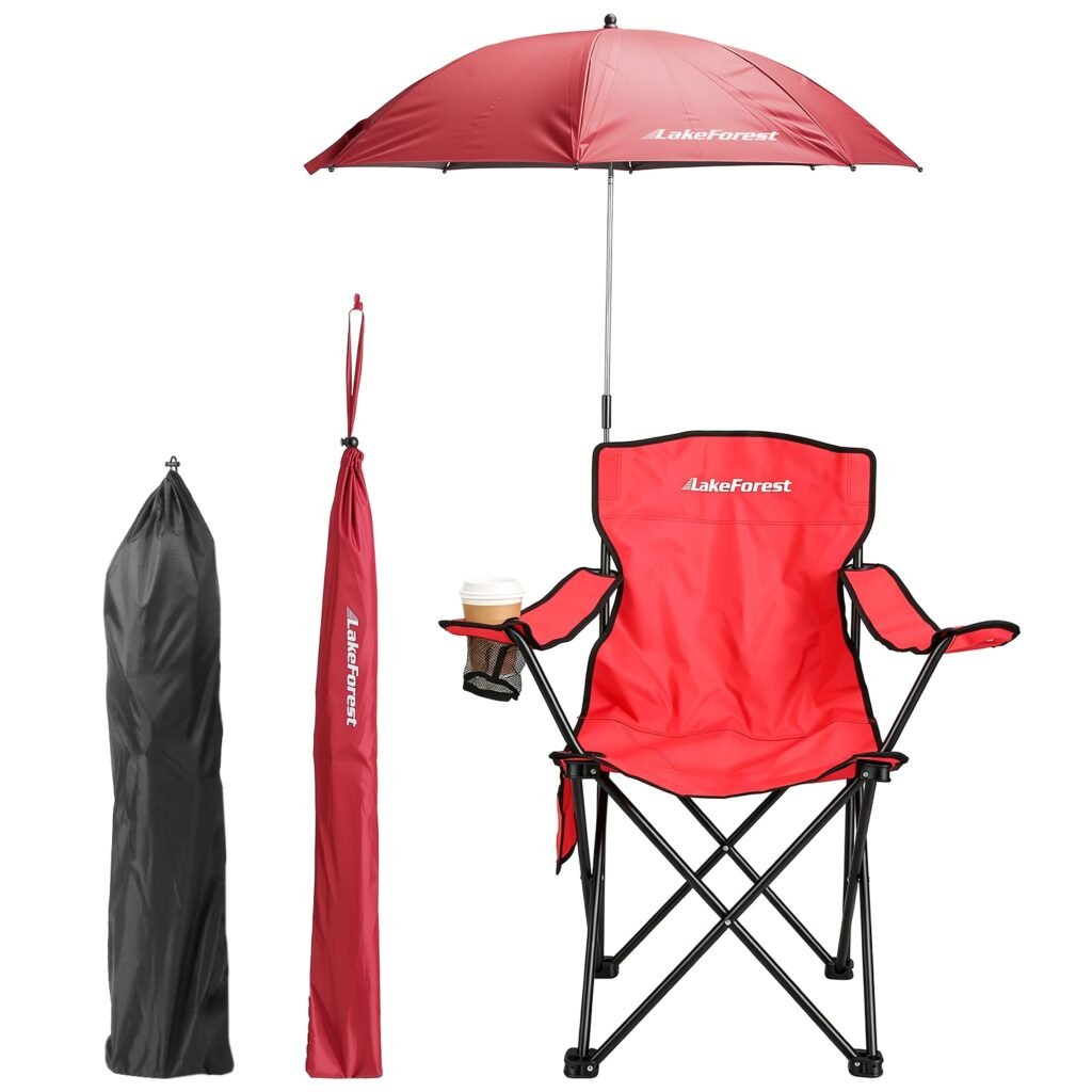Camping Chair with Umbrella Lightweight Foldable Outdoor Chair with Cup Holder Detachable Sun Canopy Carrying Bag 330LBS Max Load for Beach Picnic Tra Camping Chair with Umbrella Lightweight Foldable Outdoor Chair with Cup Holder Detachable Sun Canopy Carrying Bag 330LBS Max Load for Beach Picnic Tra