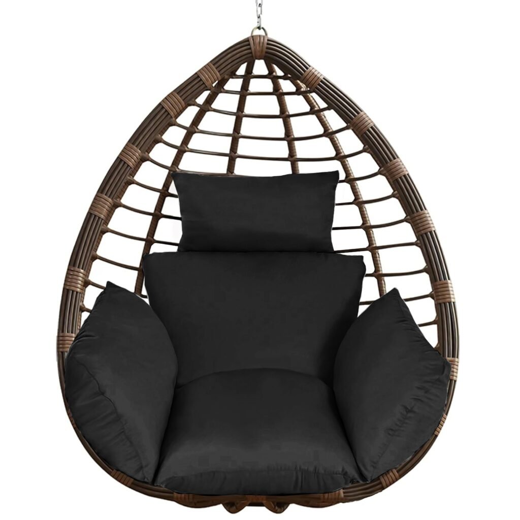 Egg Chair Cushion Hanging Basket Seat Cushion Thicken Soft Egg Swing Chair Pad Hanging Egg Chair Cushion with Headrest Egg Chair Cushion Hanging Basket Seat Cushion Thicken Soft Egg Swing Chair Pad Hanging Egg Chair Cushion with Headrest