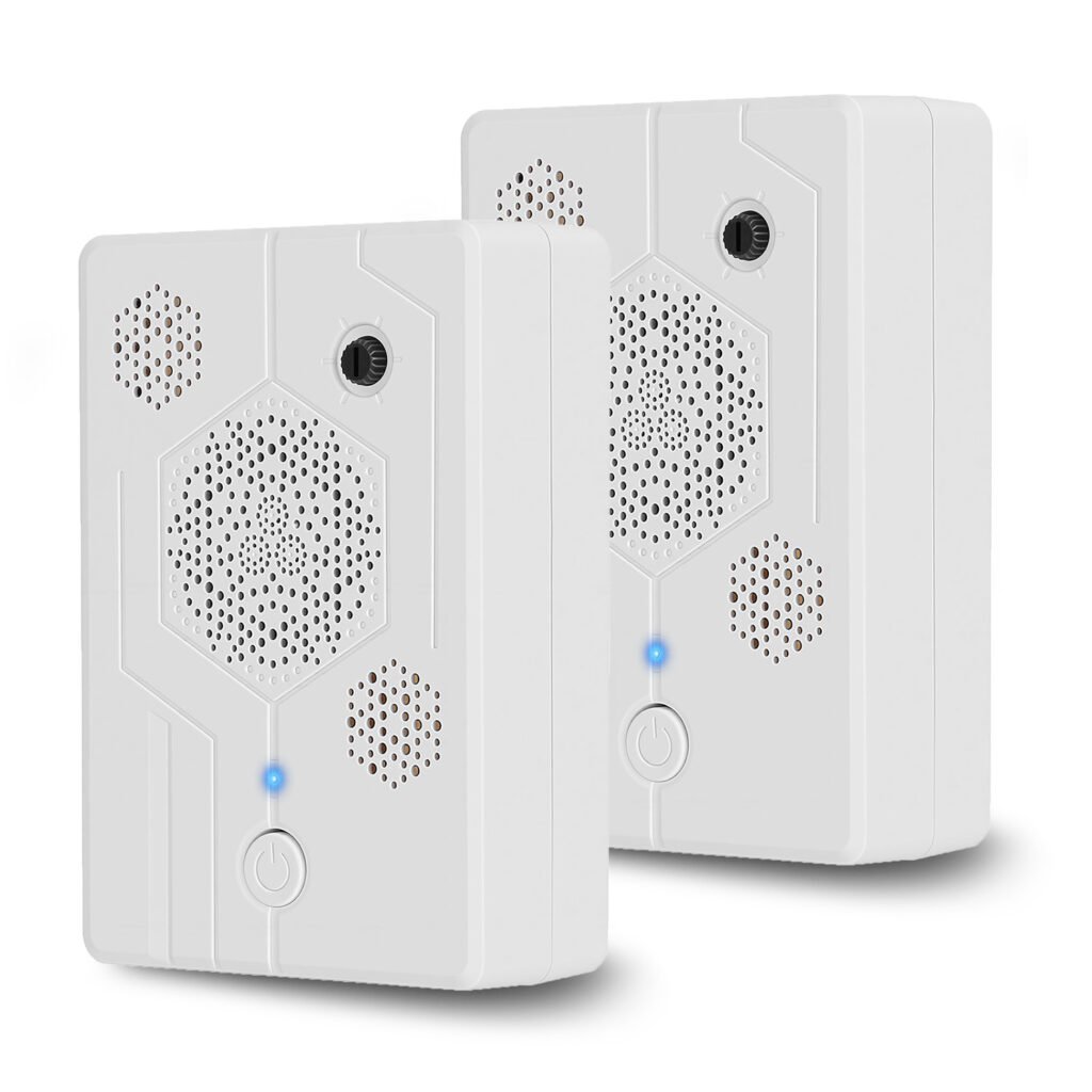 2Pack 2026 Upgraded Rechargeable Ultrasonic Bat Repellent Indoor Outdoor Bird Mouse Dog Deterrent Device with 3 Ultrasonic Speakers for Attic Porch Ho