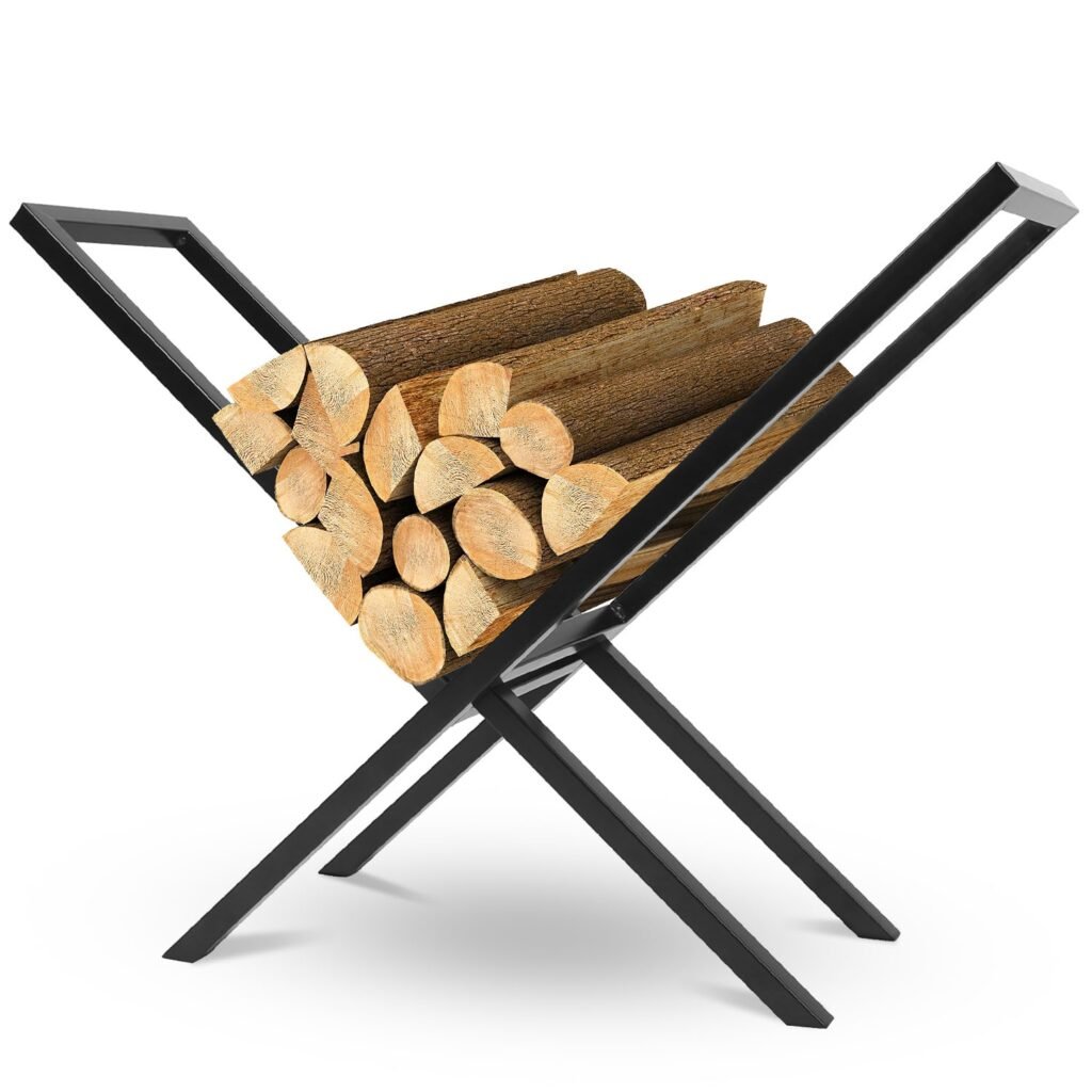 Firewood Log Rack 220LBS Steel Wood Lumber Storage Stacking Rack X Shape Storage Holder for Fireplace Firepit Firewood Log Rack 220LBS Steel Wood Lumber Storage Stacking Rack X Shape Storage Holder for Fireplace Firepit