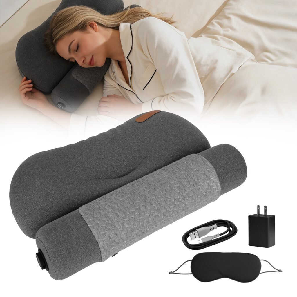 USB Heated Neck Pillow Zero Pressure Memory Foam Cervical Neck Pillow Heated Bed Pillow with Eye Mask Adapter for Pain Relief USB Heated Neck Pillow Zero Pressure Memory Foam Cervical Neck Pillow Heated Bed Pillow with Eye Mask Adapter for Pain Relief