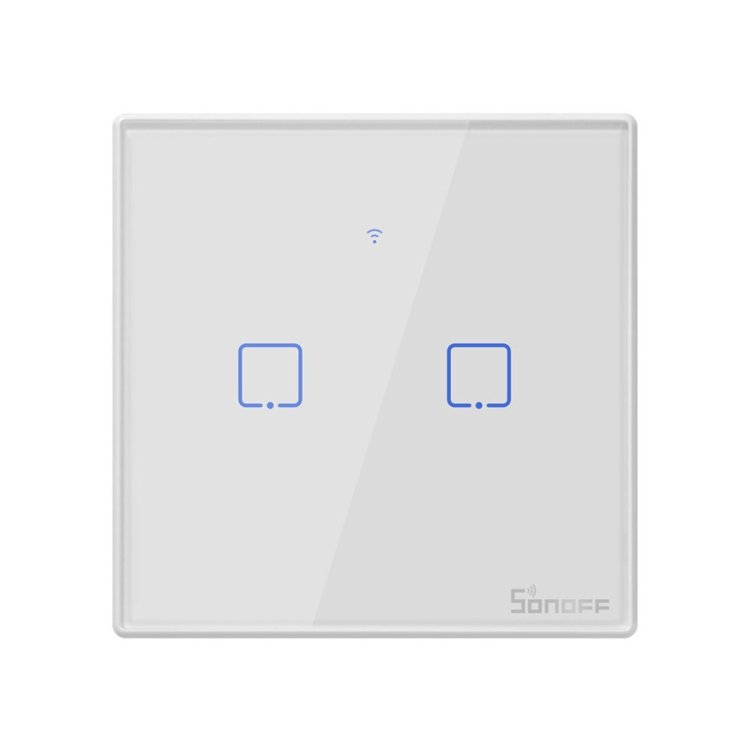 Sonoff T2 Touch 86mm Tempered Glass Panel Wall Switch Smart Home Light Touch Switch, Compatible with Alexa and Google Home, AC 100V-240V, EU Plug Sonoff T2 Touch 86mm Tempered Glass Panel Wall Switch Smart Home Light Touch Switch, Compatible with Alexa and Google Home, AC 100V-240V, EU Plug