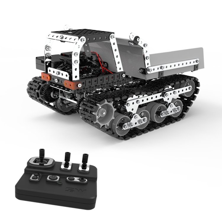 MoFun SW(RC)-007 2.4G Wireless Remote Control 10-channel Dump Truck Children DIY Stainless Steel Assembled Toy MoFun SW(RC)-007 2.4G Wireless Remote Control 10-channel Dump Truck Children DIY Stainless Steel Assembled Toy