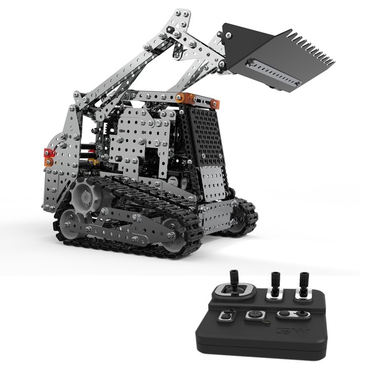 MoFun SW(RC)-008 2.4G Wireless Remote Control 10-channel Caterpillar Forklift Children DIY Stainless Steel Assembled Toy MoFun SW(RC)-008 2.4G Wireless Remote Control 10-channel Caterpillar Forklift Children DIY Stainless Steel Assembled Toy