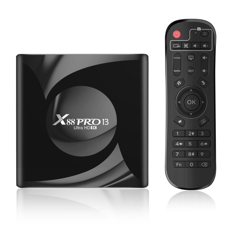 X88 Pro 13 Android 13.0 Smart TV Box with Remote Control, RK3528 Quad-Core, 4… X88 Pro 13 Android 13.0 Smart TV Box with Remote Control, RK3528 Quad-Core, 4…