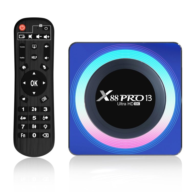 Acrylic X88 Pro 13 8K Ultra HD Android 13.0 Smart TV Box with Remote Control,… Acrylic X88 Pro 13 8K Ultra HD Android 13.0 Smart TV Box with Remote Control,…