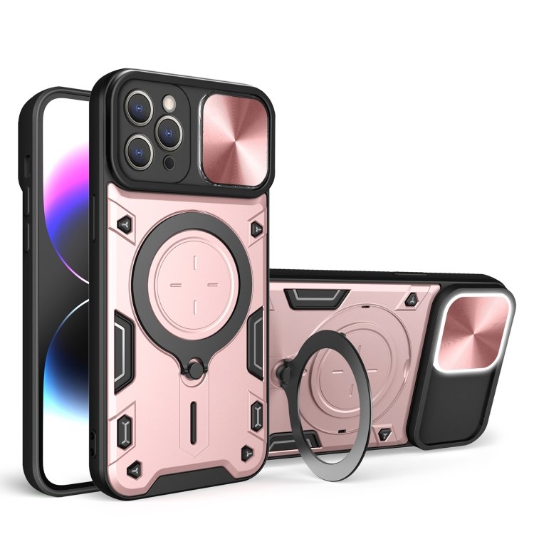 CD Texture Sliding Camshield Magnetic Holder Phone Case, For iPhone 13 Pro, For iPhone 13 CD Texture Sliding Camshield Magnetic Holder Phone Case, For iPhone 13 Pro, For iPhone 13
