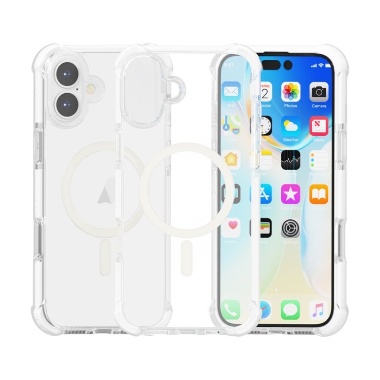 Acrylic Magsafe Magnetic Shockproof Phone Case, For iPhone 16 Plus Acrylic Magsafe Magnetic Shockproof Phone Case, For iPhone 16 Plus
