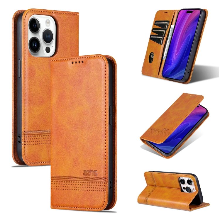 AZNS Magnetic Calf Texture Flip Leather Phone Case, For iPhone 16 Pro…
