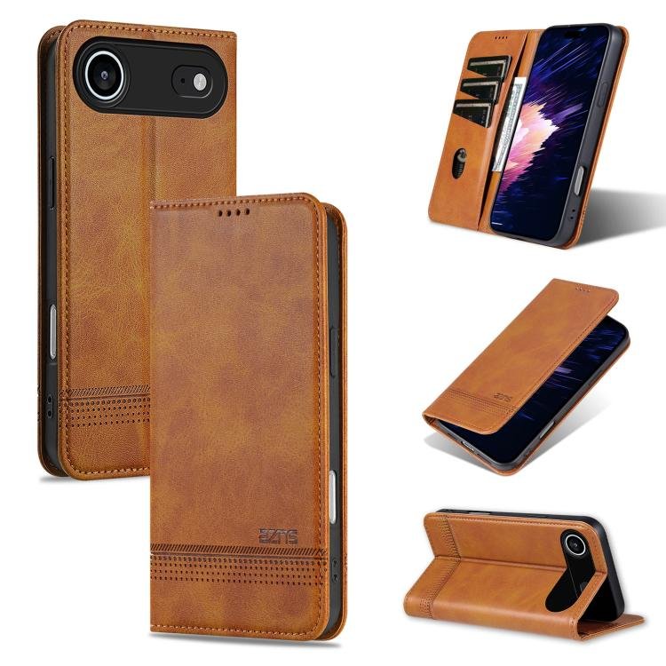 AZNS Magnetic Calf Texture Flip Leather Phone Case, For iPhone Air…