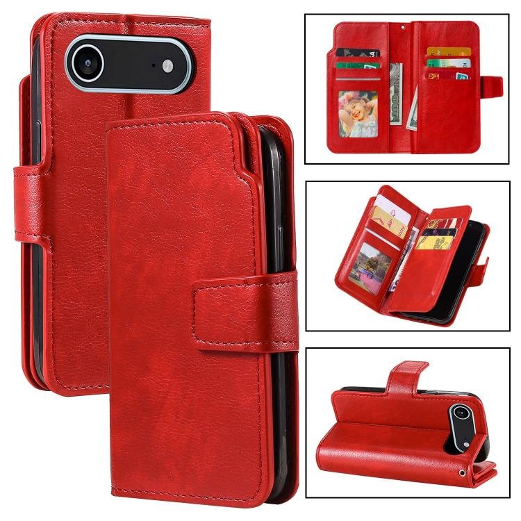 Tri-Fold 9-Card Wallets Leather Phone Case, For iPhone Air