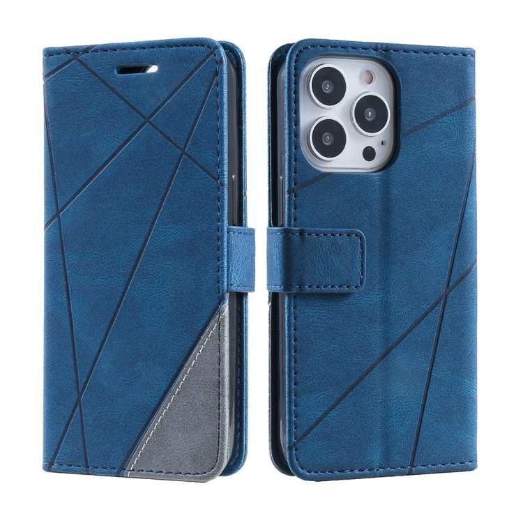 Skin Feel Splicing Leather Phone Case, For iPhone 16 Pro, For iPhone 16 Plus Skin Feel Splicing Leather Phone Case, For iPhone 16 Pro, For iPhone 16 Plus