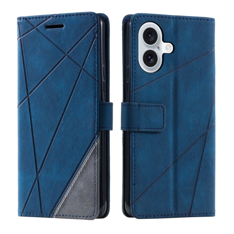 Skin Feel Splicing Leather Phone Case, For iPhone 16, For iPhone 15 Pro Max Skin Feel Splicing Leather Phone Case, For iPhone 16, For iPhone 15 Pro Max