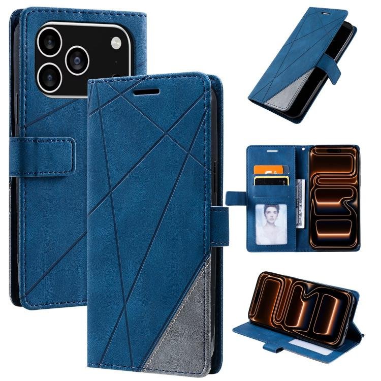 Skin Feel Splicing Leather Phone Case, For iPhone 17 Pro, For iPhone 17 Skin Feel Splicing Leather Phone Case, For iPhone 17 Pro, For iPhone 17