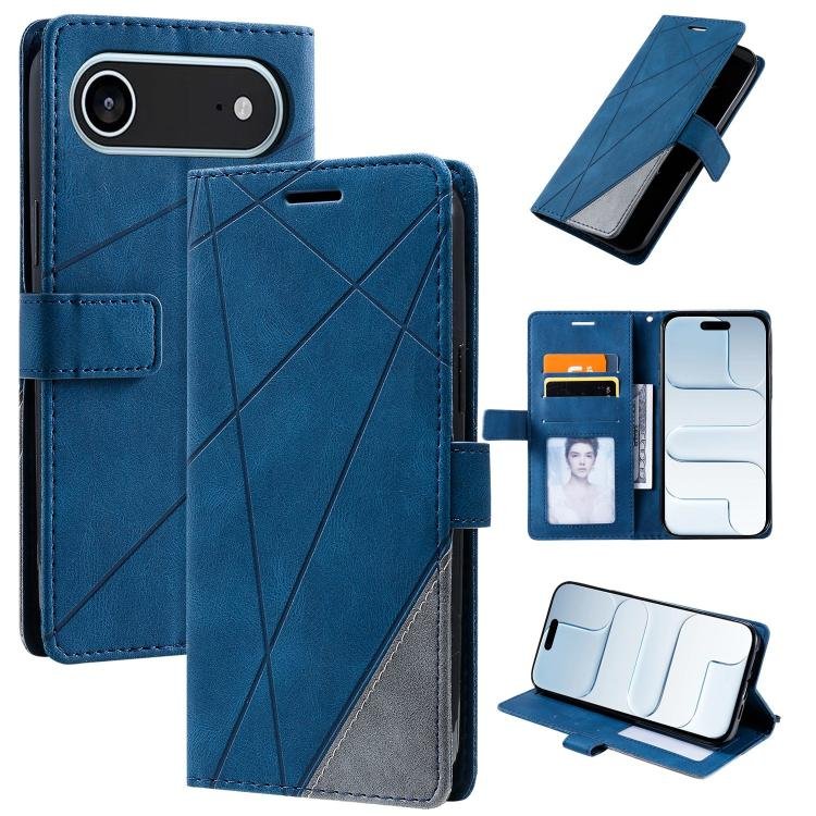 Skin Feel Splicing Leather Phone Case, For iPhone Air, For iPhone 16 Pro Max