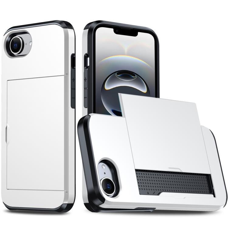 Shockproof Armor Phone Case with Card Slot, For iPhone 17e / 16e Shockproof Armor Phone Case with Card Slot, For iPhone 17e / 16e