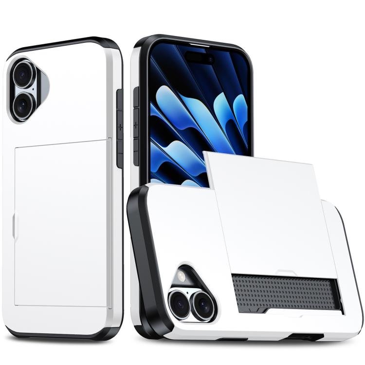 Shockproof Armor Phone Case with Card Slot, For iPhone 17 Shockproof Armor Phone Case with Card Slot, For iPhone 17
