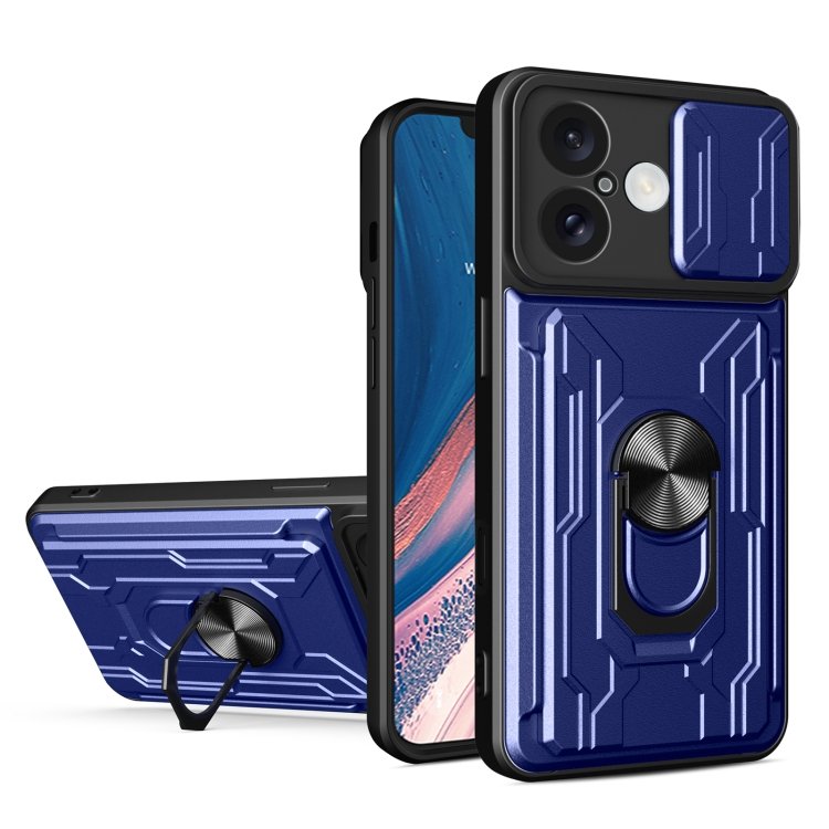 Sliding Camshield TPU+PC Phone Case with Card Slot, For iPhone 16 Sliding Camshield TPU+PC Phone Case with Card Slot, For iPhone 16