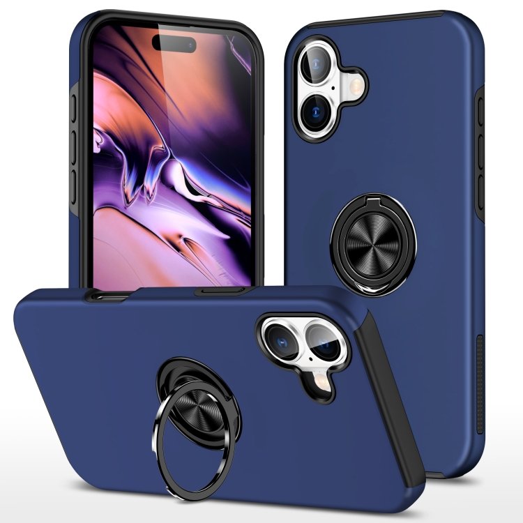 PC + TPU Magnetic Phone Case with Invisible Ring Holder, For iPhone 16 PC + TPU Magnetic Phone Case with Invisible Ring Holder, For iPhone 16