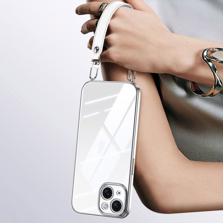 SULADA Electroplated Clear TPU Soft Frame Phone Case with Wrist Strap, For iPhone 15, For iPhone… SULADA Electroplated Clear TPU Soft Frame Phone Case with Wrist Strap, For iPhone 15, For iPhone…