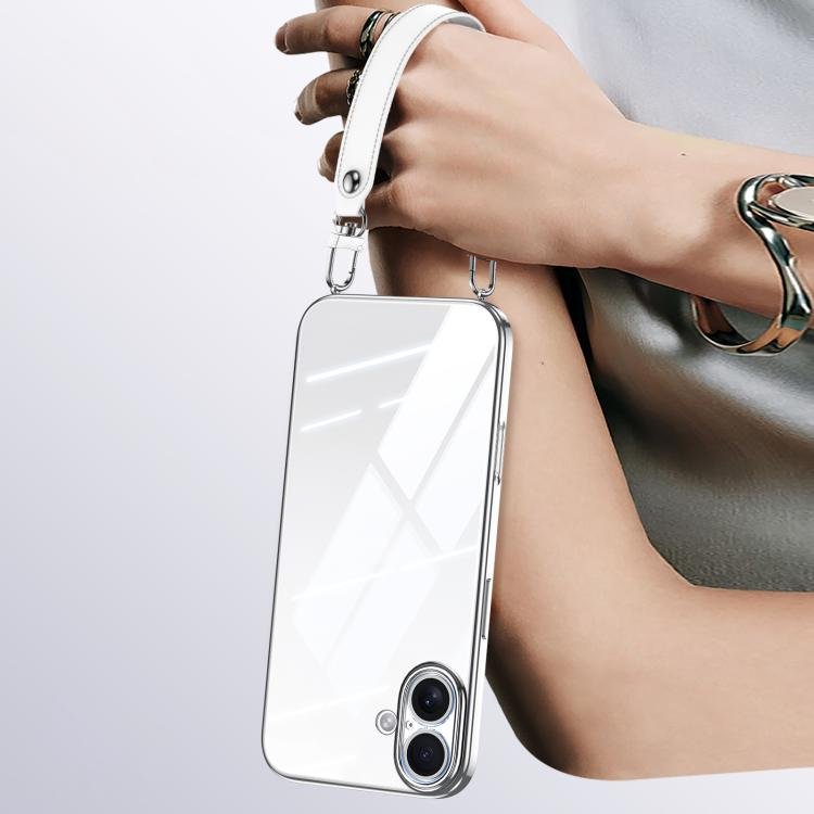 SULADA Electroplated Clear TPU Soft Frame Phone Case with Wrist Strap, For iPhone 17… SULADA Electroplated Clear TPU Soft Frame Phone Case with Wrist Strap, For iPhone 17…