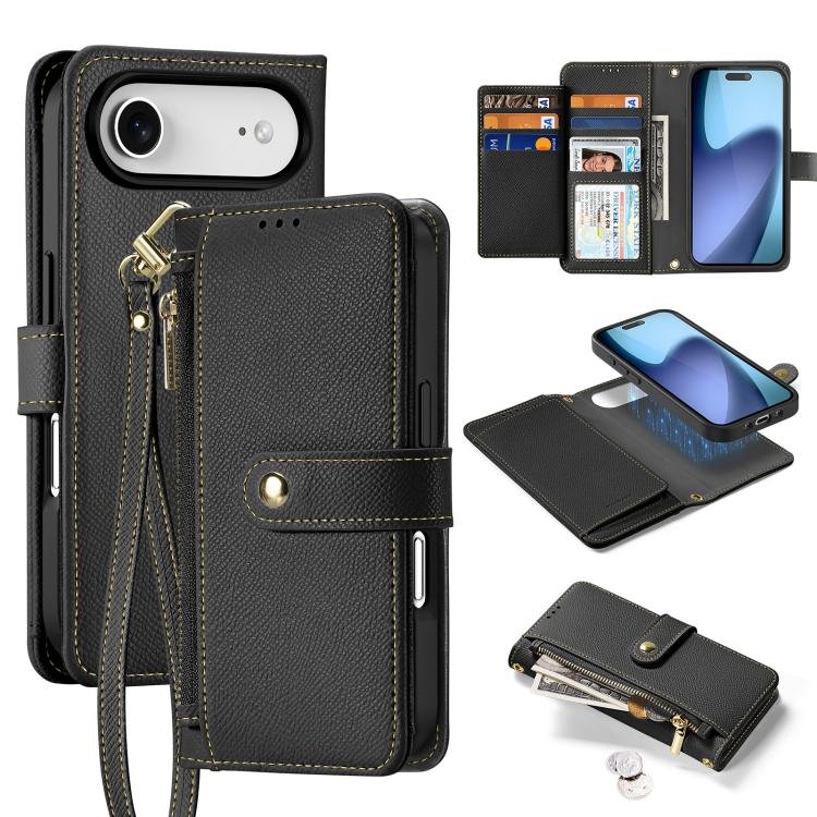 DUX DUCIS Lawa Series 2 in 1 Wallet Zipper Detachable MagSafe Phone Case with…