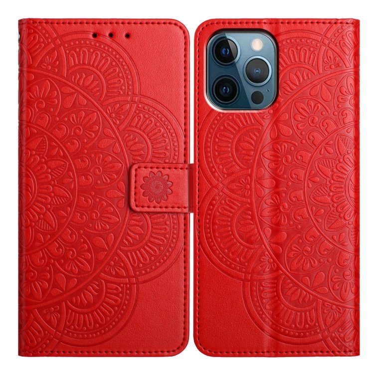 Flower Embossed Leather Phone Case, For iPhone 16 Pro, For iPhone 16 Plus