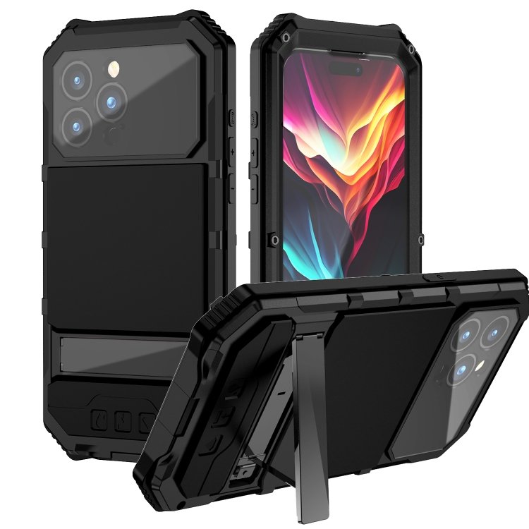 R-JUST Life Waterproof Dustproof Shockproof Holder Phone Case, For iPhone 15 Pro Max… R-JUST Life Waterproof Dustproof Shockproof Holder Phone Case, For iPhone 15 Pro Max…