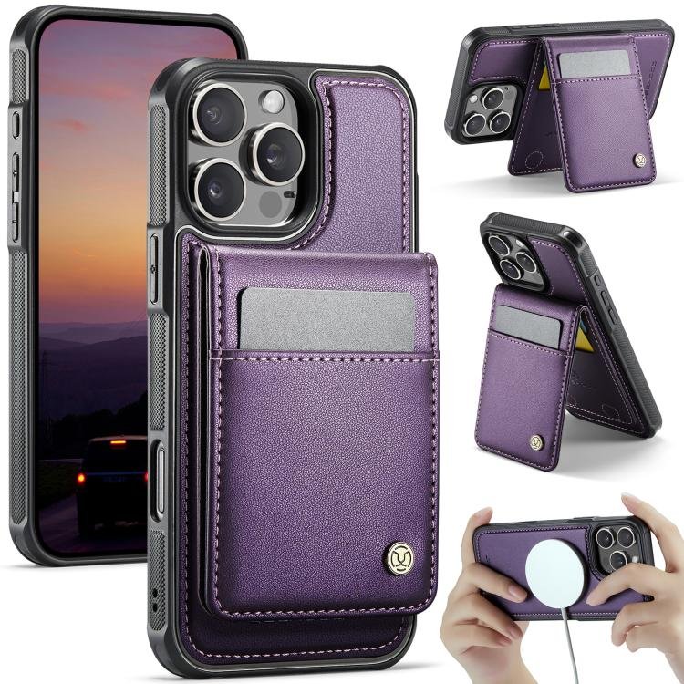 JEEHOOD J06 British Style RFID MagSafe Card Bag PU Phone Case, For iPhone 15 …