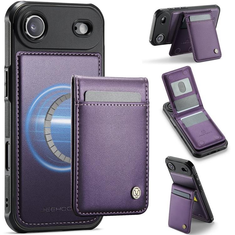 JEEHOOD J06 British Style RFID MagSafe Card Bag PU Phone Case, For iPhone Air…