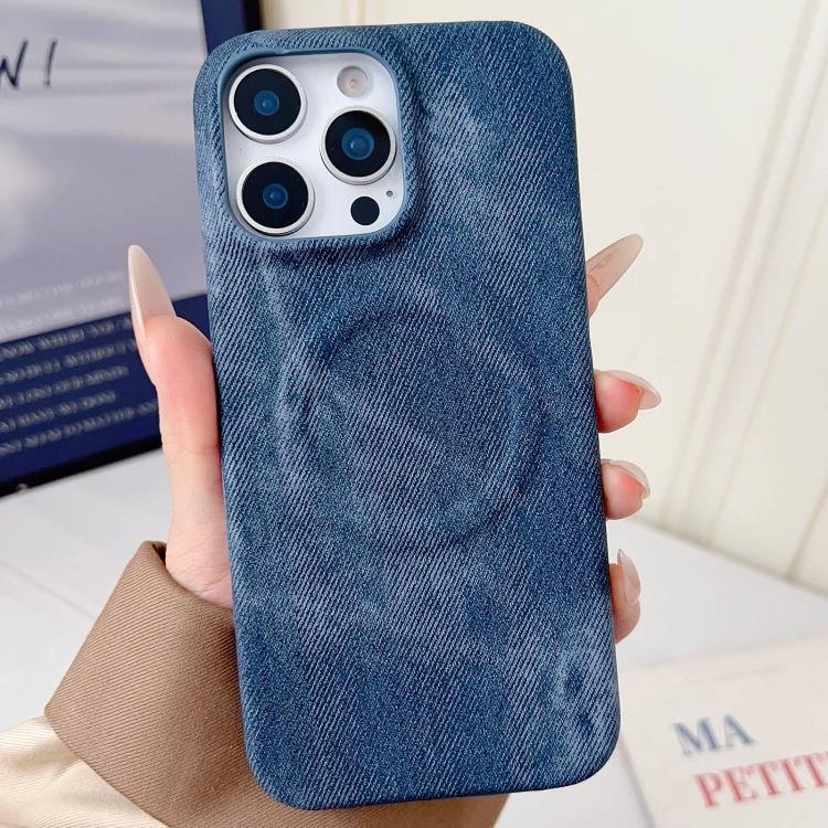 Denim MagSafe Magnetic PC + PU Phone Case, For iPhone 16 Pro, For iPhone 16 P…