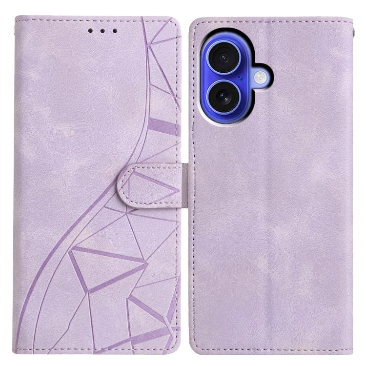 Triangles Embossed Leather Phone Case, For iPhone 17, For iPhone Air Triangles Embossed Leather Phone Case, For iPhone 17, For iPhone Air