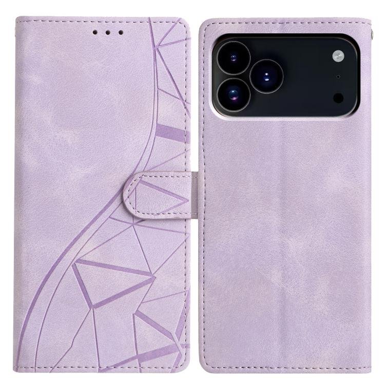 Triangles Embossed Leather Phone Case, For iPhone 18 Pro, For iPhone 18 Pro Max Triangles Embossed Leather Phone Case, For iPhone 18 Pro, For iPhone 18 Pro Max