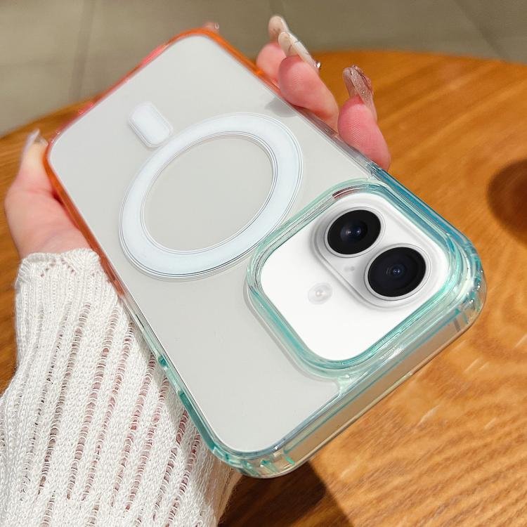 Contrast Color Gradient Transparent MagSafe Phone Case, For iPhone 16, For iPhone 15 Pro Max… Contrast Color Gradient Transparent MagSafe Phone Case, For iPhone 16, For iPhone 15 Pro Max…