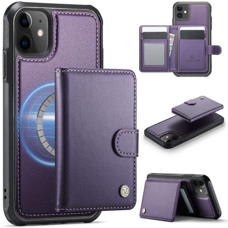 JEEHOOD J09 Buckle Card Bag MagSafe Magnetic Style RFID Leather Phone Case…